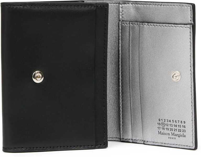Portofele Maison Margiela Leather Wallet BLACK/SILVER Femei (BM 19335695) 2