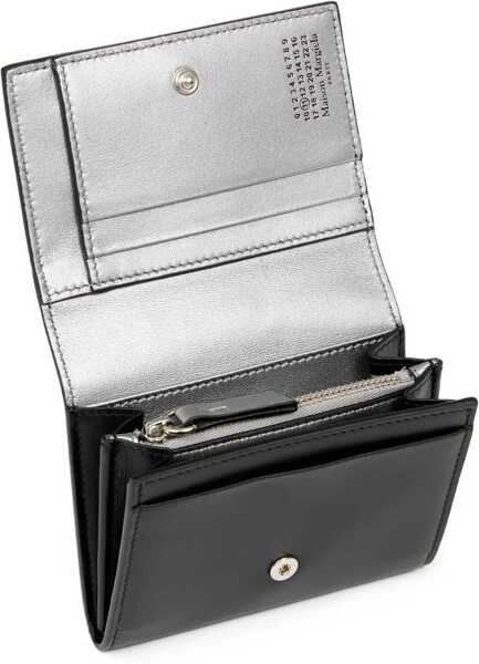 Portofele Maison Margiela Leather Wallet BLACK/SILVER Femei (BM 19335695) 3