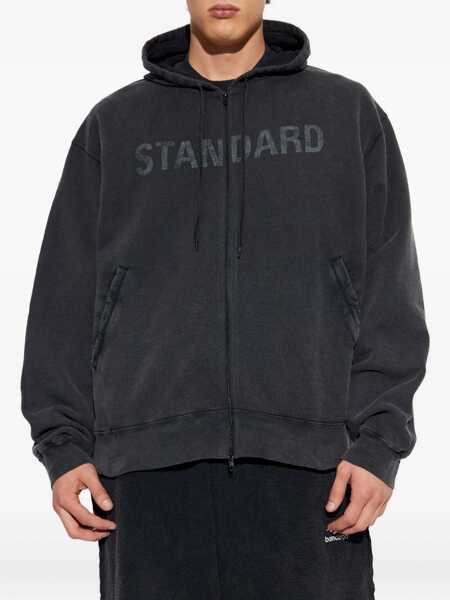 Bluze de trening Balenciaga Standard Oversized Zip-Up Hoodie BLACK Barbati (BM 19335698) 3