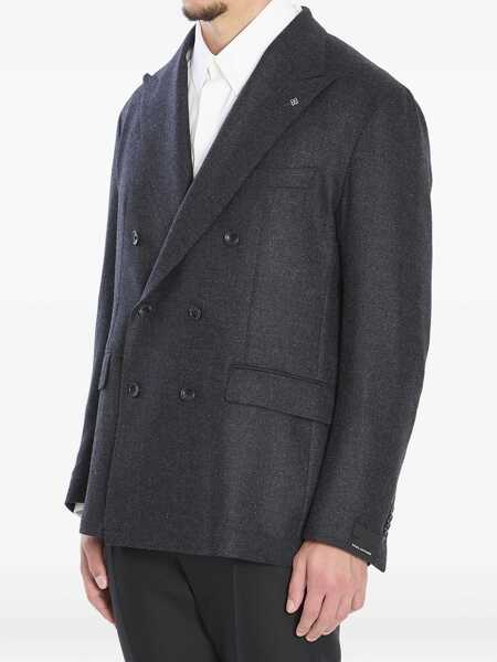 Sacouri Tagliatore Double-Breasted Jacket In Diagonal Wool GREY Barbati (BM 19335767) 2