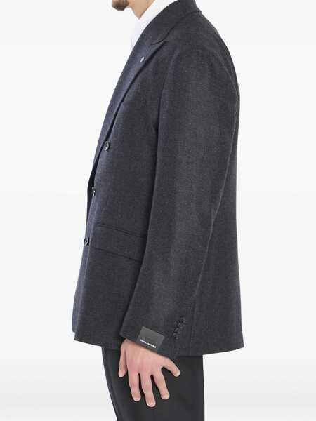 Sacouri Tagliatore Double-Breasted Jacket In Diagonal Wool GREY Barbati (BM 19335767) 3