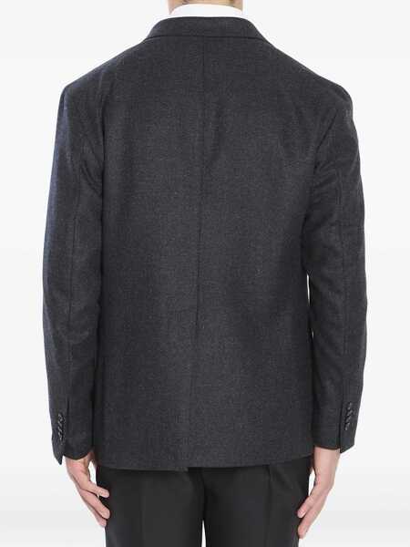 Sacouri Tagliatore Double-Breasted Jacket In Diagonal Wool GREY Barbati (BM 19335767) 4