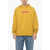 Palm Angels Brushed Cotton Hoodie With Embroidered Logo Yellow