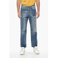 Blugi drepti Patchwork Effect Straight Leg Jeans 19Cm Barbati