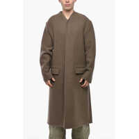 Paltoane Virgin Wool Coat With Hidden Buttoning Barbati