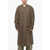 Rier Virgin Wool Coat With Hidden Buttoning Brown