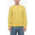 MCM Wool And Cashmere Crew-Neck Sweater With All-Over Logo Yellow
