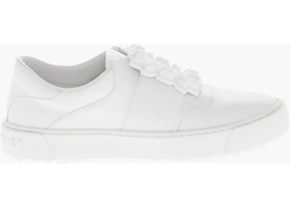 Sneakers Roger Vivier Leather Slip On Very Vivier Sneakers With Maxi Buckle White Femei (BM 19335860) 3