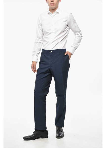 Pantaloni eleganti CORNELIANI Id Cotton Identity Pants Blue Barbati (BM 19335863) 3