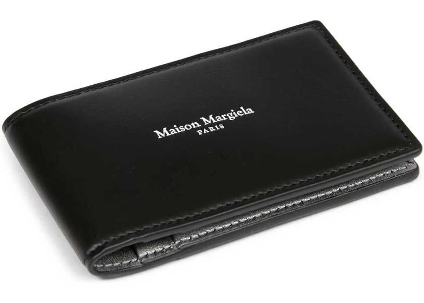 Portofele Maison Margiela Leather Wallet BLACK/SILVER Barbati (BM 19335983) 4