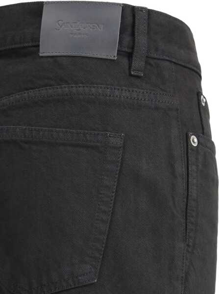 Blugi skinny Saint Laurent Low Waist Jeans Nico BLACK Femei (BM 19336007) 4