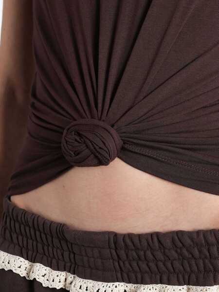 Bluze Magda Butrym Tank Top With Knot BROWN Femei (BM 19336040) 5