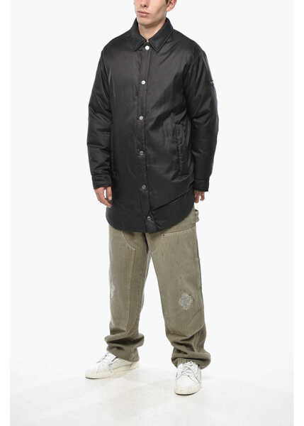 Geci de iarna TATRAS Solid Color Long Down Jacket With Logoed Buttons Black Barbati (BM 19336103) 4