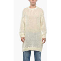 Pulovere Homme Plus Mohair Blend Knee-Length Crew-Neck Sweater Barbati