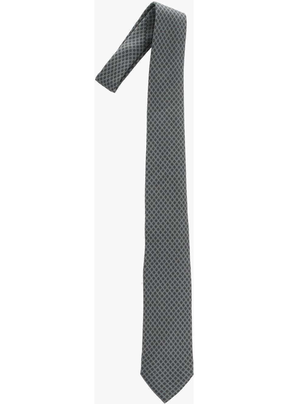 Cravate CORNELIANI Hand Stitched Silk Patterned Tie Green Barbati (BM 19336172) 1