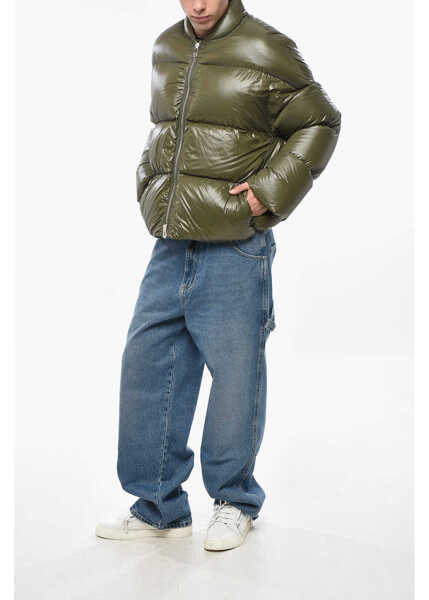 Geci de iarna Bacon Bomber Fit Fury Down Jacket With Front Zip Military Green Barbati (BM 19336277) 4