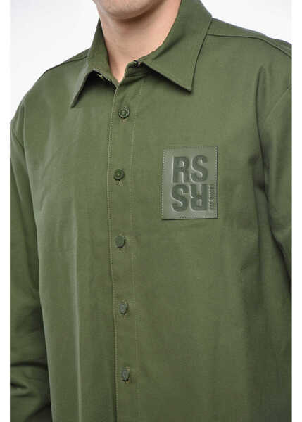 Camasi casual Raf Simons Solid Color Denim Straight Fit Shirt Green Barbati (BM 19336310) 3