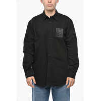 Camasi de blugi Solid Color Denim Straight Fit Shirt Barbati