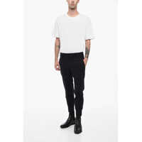 Pantaloni casual Neil Barrett pentru Barbati - Pantaloni casual Neil Barrett Low-Waisted Slim Fit Cuffed Pants Blue Barbati (BM 19336328) - B-mall.ro
