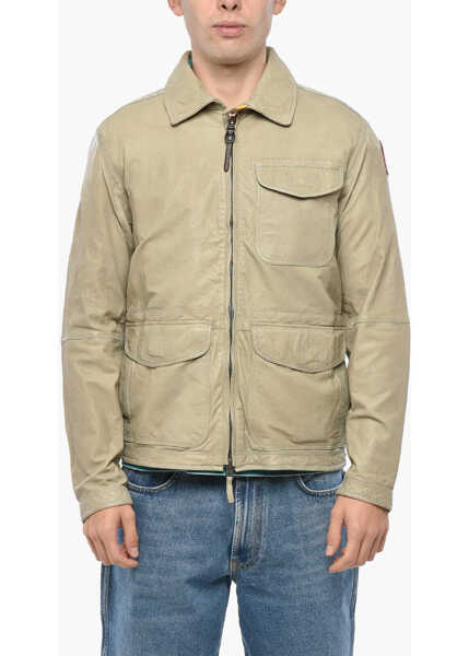 Geci de piele Parajumpers Leather Truman Jacket With Breast Pocket Beige Barbati (BM 19336388) 1