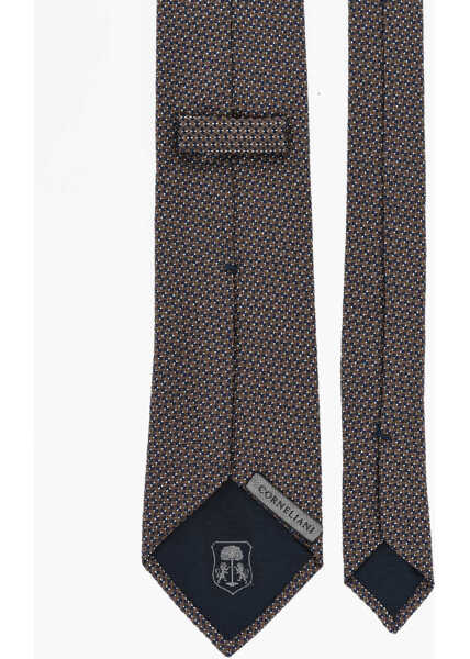 Cravate CORNELIANI Two-Tone Pure Silk Tie Brown Barbati (BM 19336415) 3