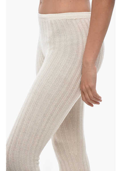 Sosete Moncler Ribbed Virgin Wool Collant White Femei (BM 19336421) 3