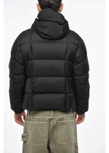 Geci de iarna TEN C Nylon Tempest Combo Down Jacket With Hood Black Barbati (BM 19336439) 2