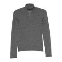 Tricouri Forte_Forte Wool Ribbed Jersey Turtleneck T-Shirt Clothing Femei