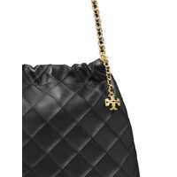 Genti de umar Tory Burch Dama - Genti de umar Tory Burch Fleming Black Diamond Quilted Shoulder Bag With Chain-Link Handles In Leather Woman Black Femei (BM 19340991) - B-mall.ro