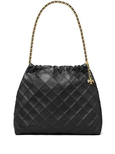 Genti de umar Tory Burch Fleming Black Diamond Quilted Shoulder Bag With Chain-Link Handles In Leather Woman Black Femei (BM 19340991) 1