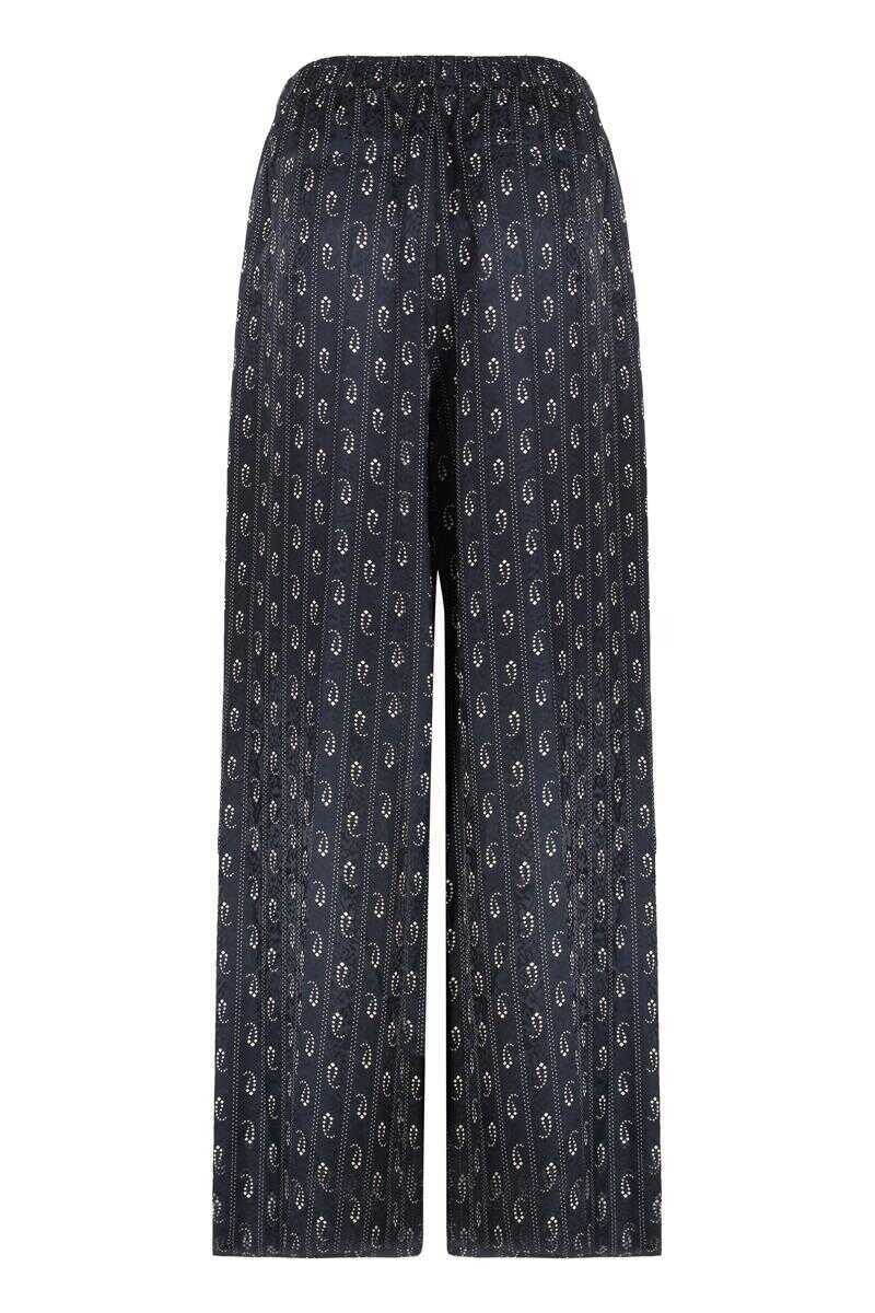 Pantaloni casual Tory Burch Tory Burch Pants In Viscose And Silk BLUE Femei (BM 19341018) 2