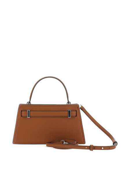 Genti de mana Tory Burch Petite Lee Radziwill Brown Crossbody Bag With Adjustable And Removable Shoulder Strap And T-Buckle Closure In Grained Leather... (BM 19341033) 2