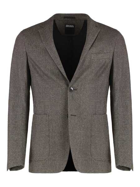 Costume ZEGNA Zegna Single-Breasted Jacket In Wool Blend GREY Barbati (BM 19341123) 1