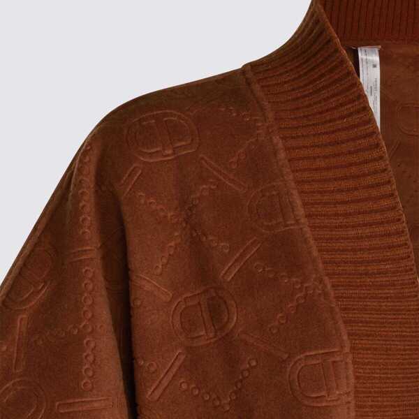 Geci TWINSET Twinset Brown Capes ALPACA Femei (BM 19341384) 4