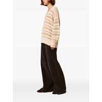 Pantaloni TWINSET Dama - Pantaloni casual TWINSET Twinset Dark Chocolate Cotton Pants BLACK CHOCOLATE Femei (BM 19341405) - B-mall.ro