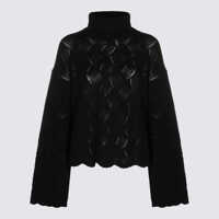 Pulovere Twinset Black Wool Knitwear Femei