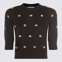 Pulovere Twinset Black Wool Knitwear Femei
