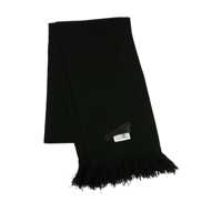 Esarfe MM6 Maison Margiela Fringed Wool Scarf With Logo Patch Femei