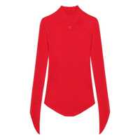 Pulovere Courrèges Circle Rib Knit Mockneck Sweater Clothing Femei