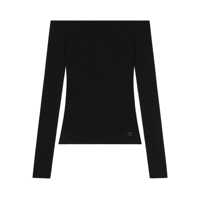 Topuri Courrèges Off Shoulder Rib Knit Top Clothing Femei
