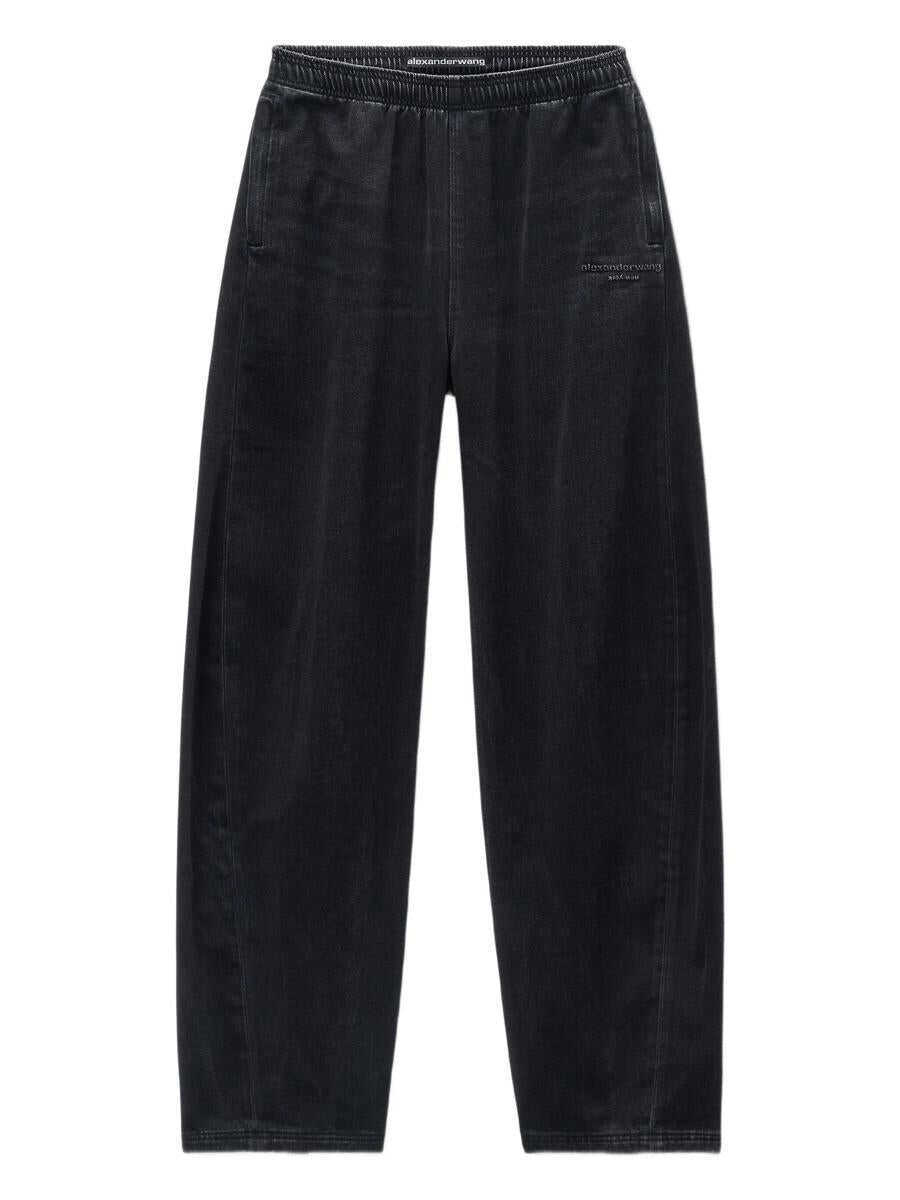 Pantaloni casual Alexander Wang Alexander Wang Sweatpant W/ Elasticated Drawstring Waist Clothing 020A FADED BLACK Femei (BM 19341855) 1