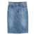 Alexander Wang Alexander Wang Straight Skirt W/ Faded Fold Lines Clothing 400C VINTAGE MARBLED BLUE