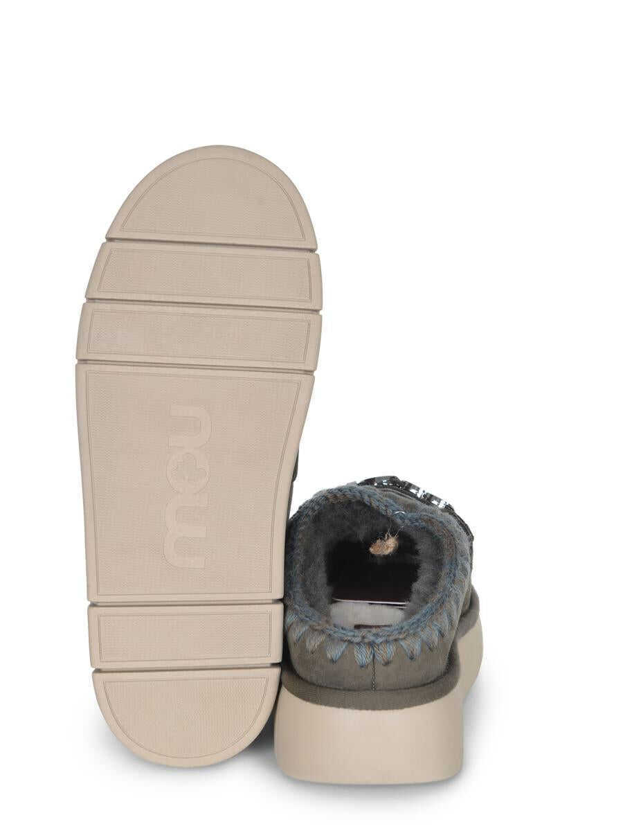 Pantofi Mou Mou  Bounce Clog Metal Logo Slippers GREEN Femei (BM 19341891) 5