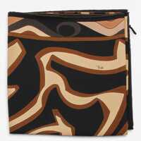 Esarfe PUCCI Dama - Esarfe PUCCI Pucci Black And Gold Silk Scarf Black Femei (BM 19341972) - B-mall.ro
