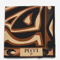 Esarfe Pucci Black And Gold Silk Scarf Femei