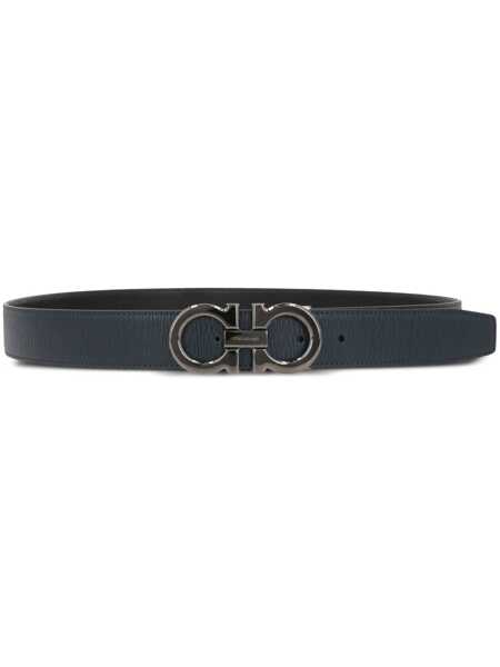 Curele Salvatore Ferragamo Salvatore Ferragamo Gancini Reversible Leather Belt Black Barbati (BM 19342074) 1