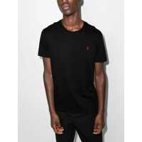 Tricouri Ralph Lauren pentru Barbati - Tricouri Ralph Lauren Black Crewneck T-Shirt With Pony Embroidery On The Front In Cotton Jersry Man Black Barbati (BM 19342146) - B-mall.ro