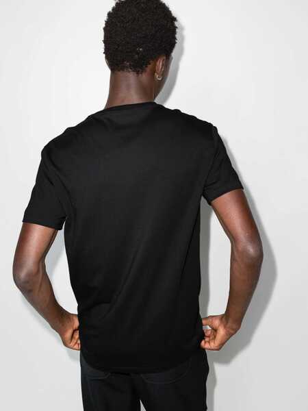 Tricouri Ralph Lauren Black Crewneck T-Shirt With Pony Embroidery On The Front In Cotton Jersry Man Black Barbati (BM 19342146) 3