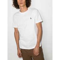 Tricouri Ralph Lauren pentru Barbati - Tricouri Ralph Lauren Custom Slim Fit White Crewneck T-Shirt With Pony Embroidery On The Front In Cotton Man WHITE Barbati (BM 19342158) - B-mall.ro