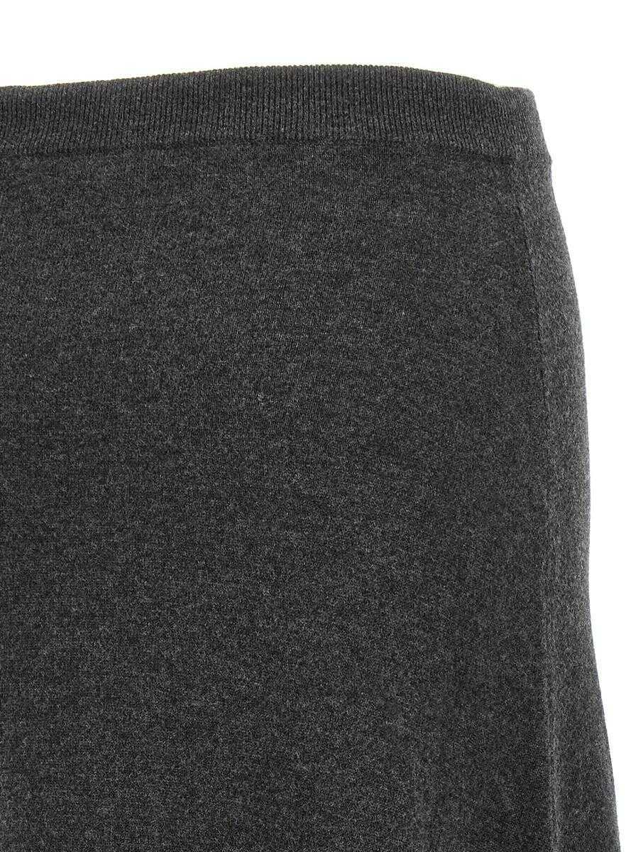 Fuste Balenciaga Balenciaga Maxi Wool Skirt GRAY Femei (BM 19342602) 4